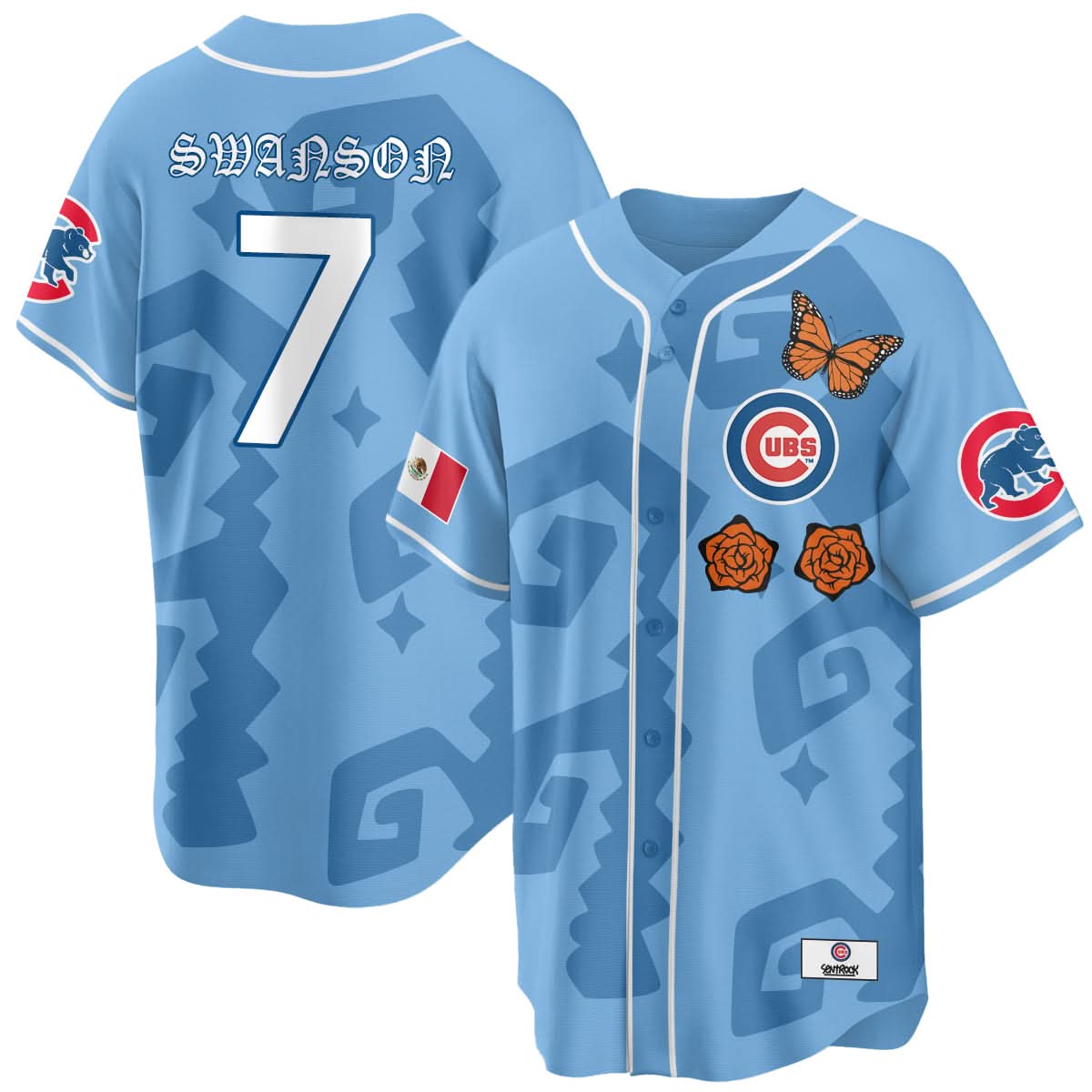 Chicago Cubs "Xicago" Mexican Heritage Jersey - Stitched-Cuztomshoes