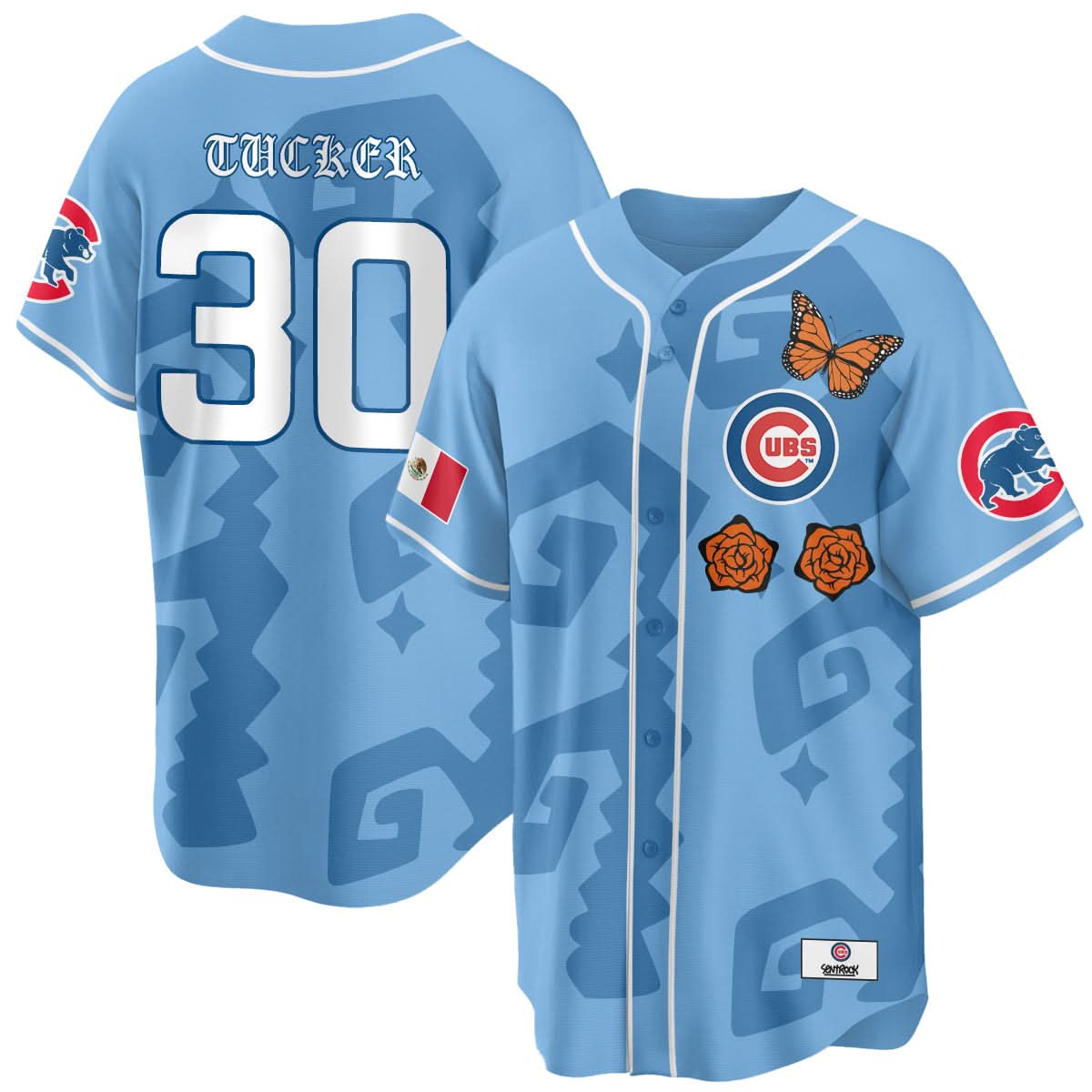 Chicago Cubs "Xicago" Mexican Heritage Jersey - Stitched-Cuztomshoes
