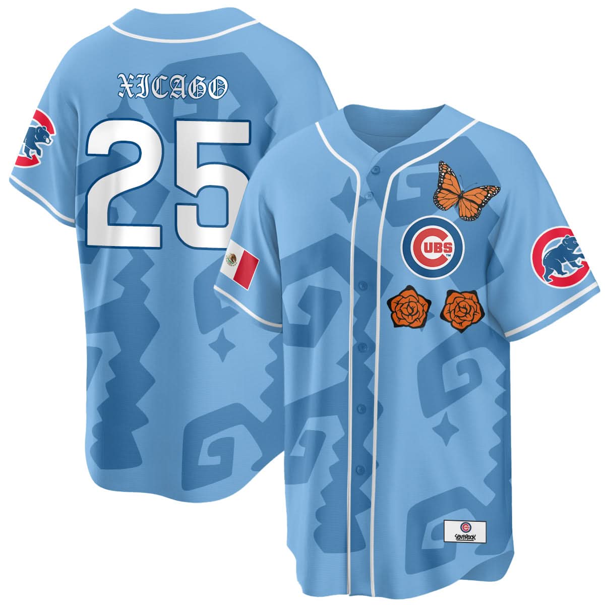Chicago Cubs "Xicago" Mexican Heritage Jersey - Stitched-Cuztomshoes