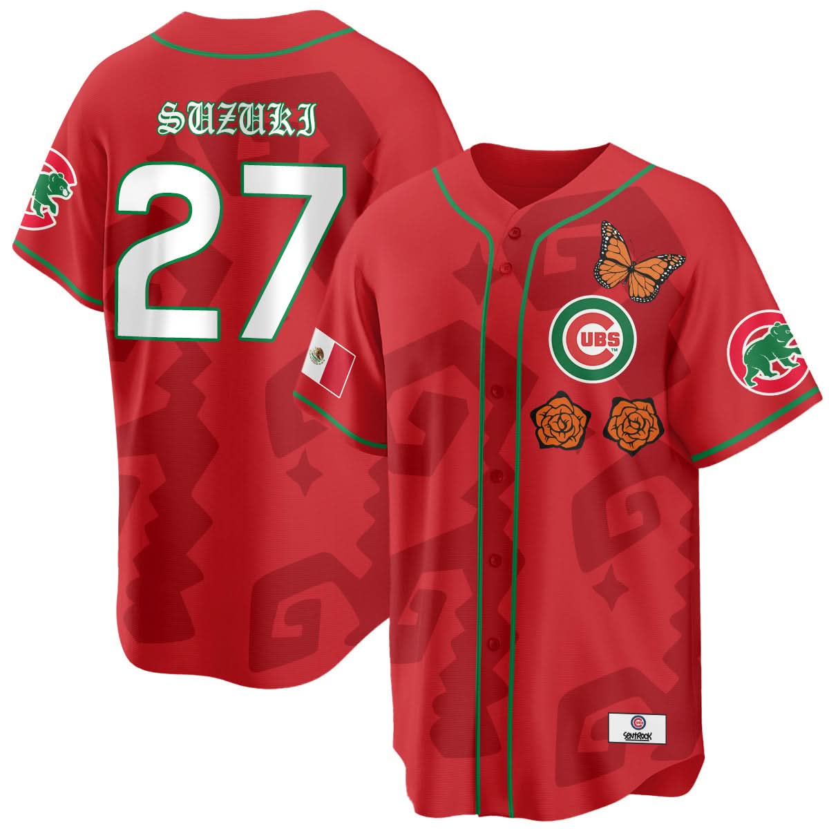 Chicago Cubs "Xicago" Mexican Heritage Jersey - Stitched-Cuztomshoes