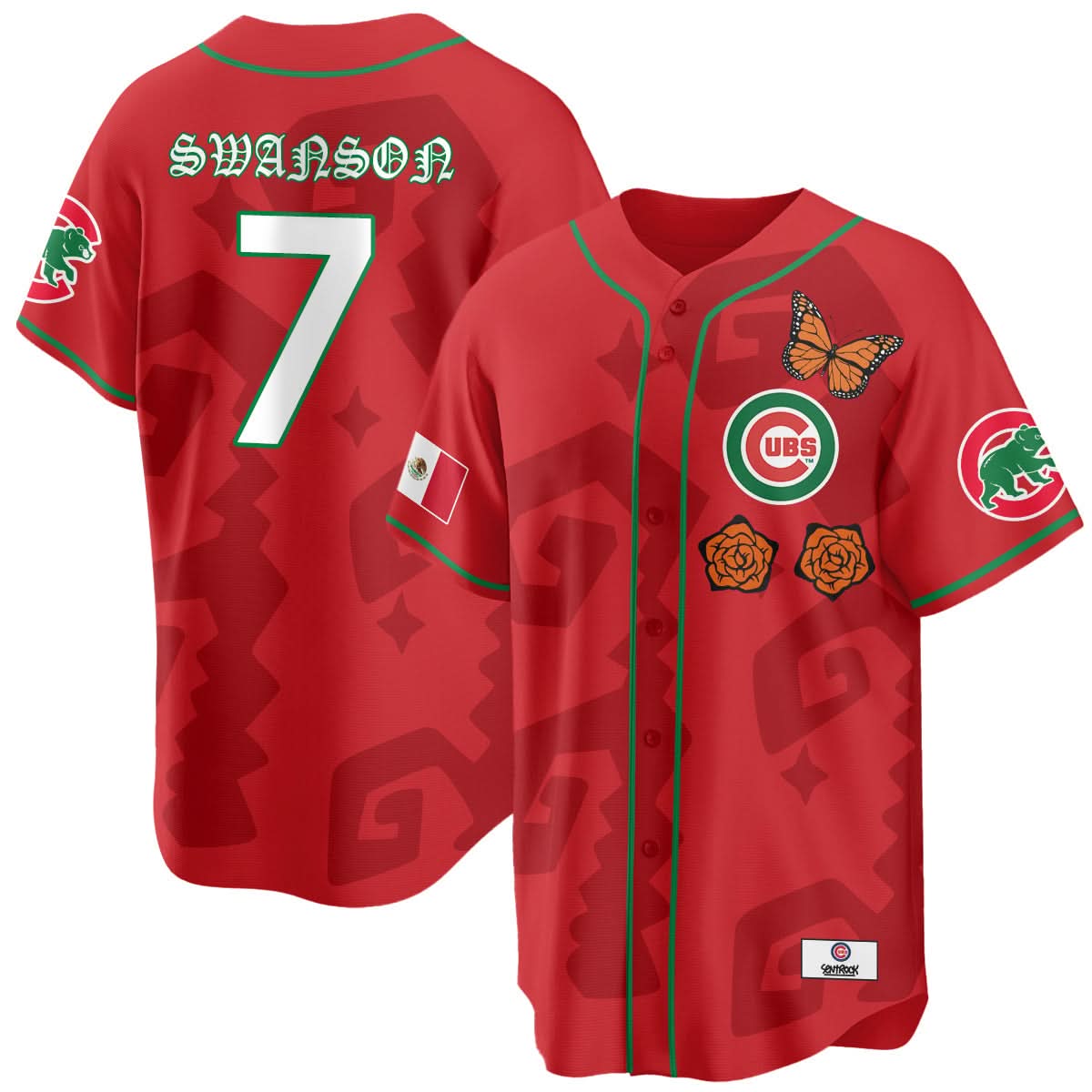 Chicago Cubs "Xicago" Mexican Heritage Jersey - Stitched-Cuztomshoes