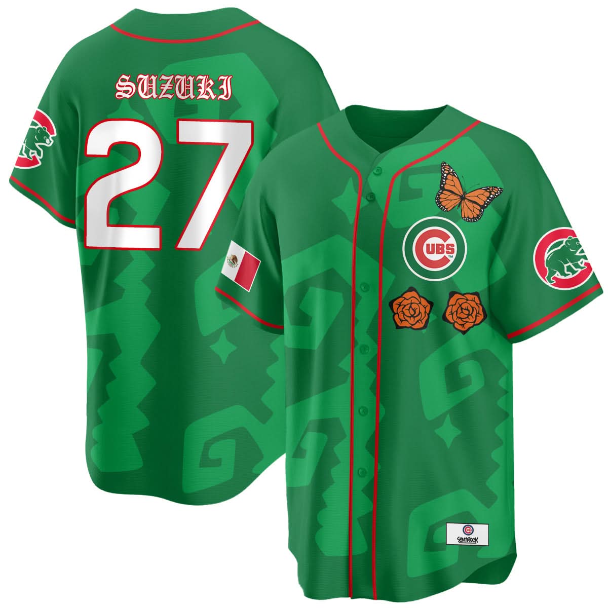Chicago Cubs "Xicago" Mexican Heritage Jersey - Stitched-Cuztomshoes