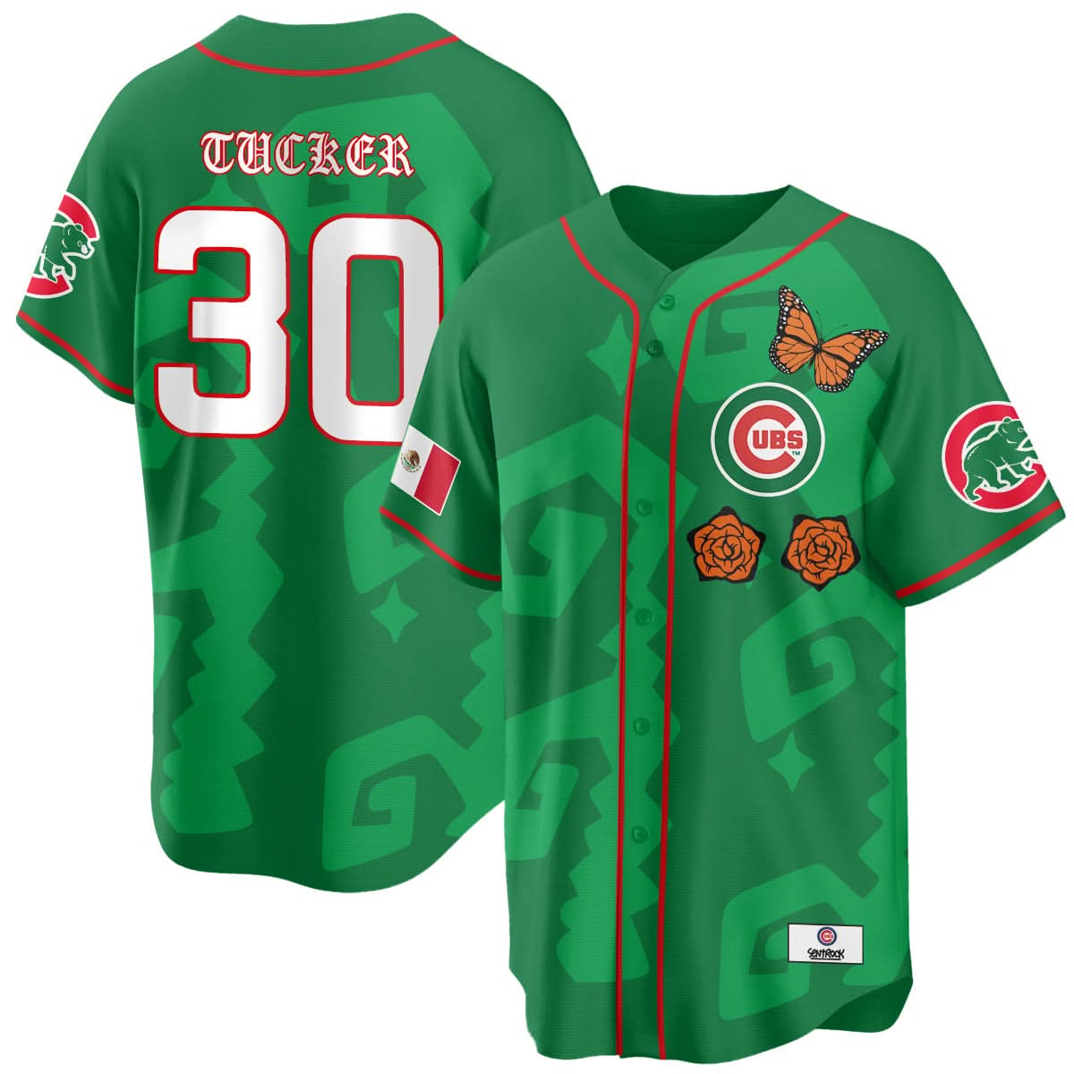 Chicago Cubs "Xicago" Mexican Heritage Jersey - Stitched-Cuztomshoes