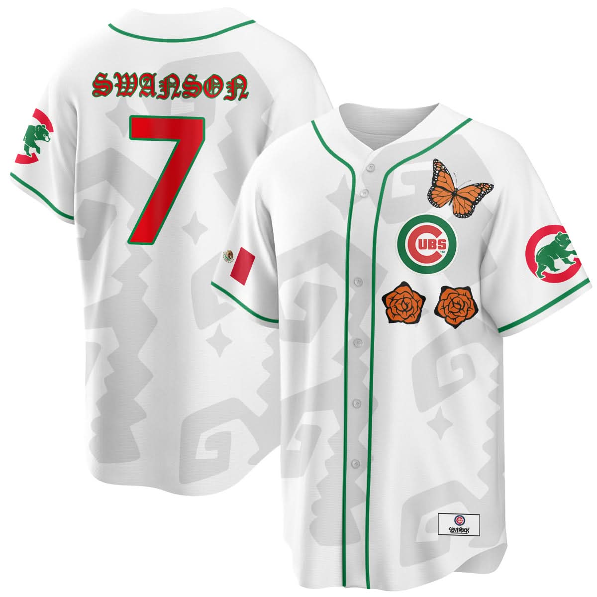 Chicago Cubs "Xicago" Mexican Heritage Jersey - Stitched-Cuztomshoes