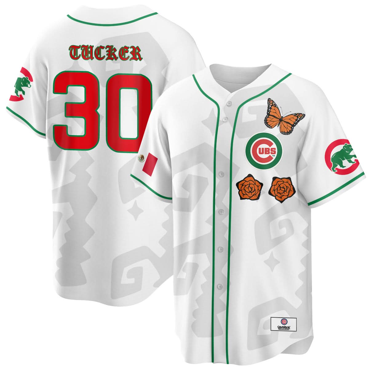 Chicago Cubs "Xicago" Mexican Heritage Jersey - Stitched-Cuztomshoes