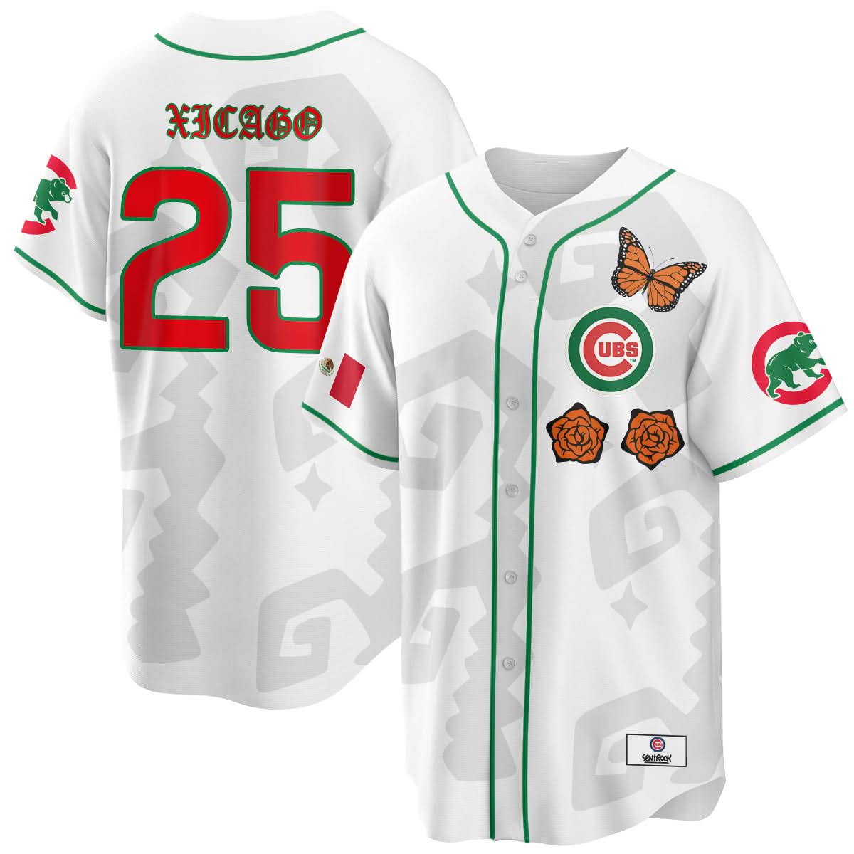 Chicago Cubs "Xicago" Mexican Heritage Jersey - Stitched-Cuztomshoes