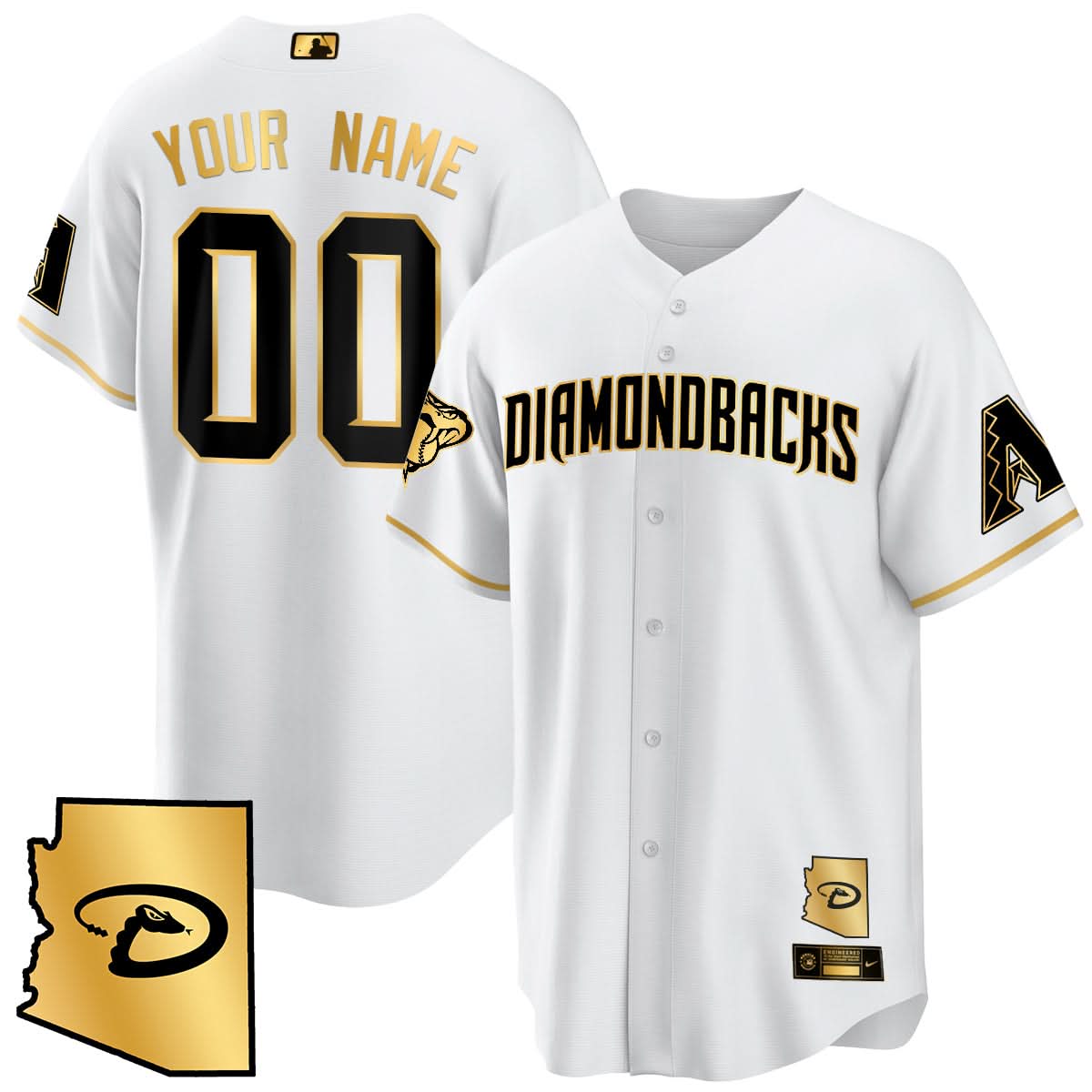 Arizona Diamondbacks Black Alternate Limited Custom Jersey - Stitched