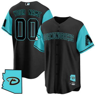 Arizona Diamondbacks Black Alternate Limited Custom Jersey - Stitched
