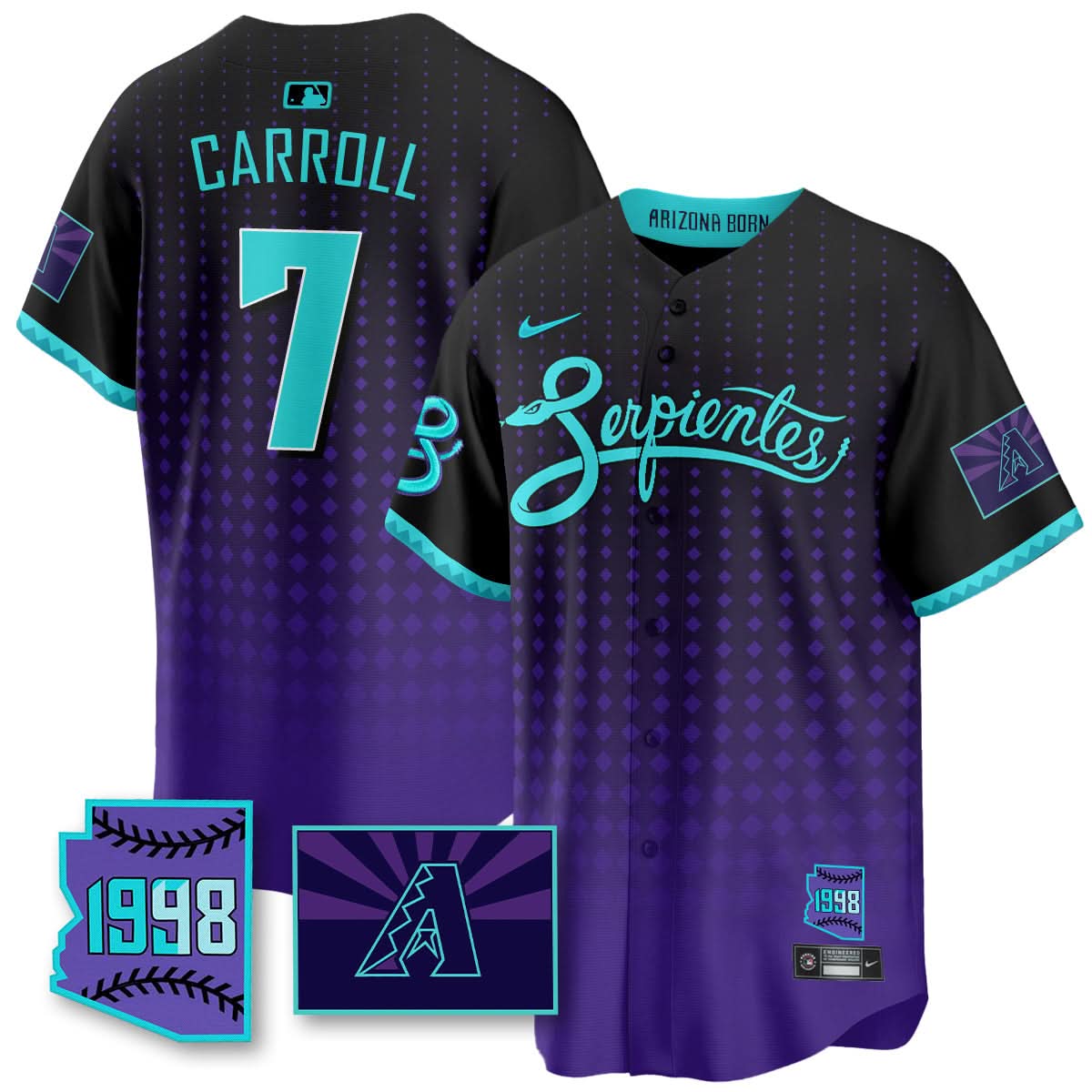 Arizona Diamondbacks Purple for Second Serpientes City Connect Jersey - Stitched