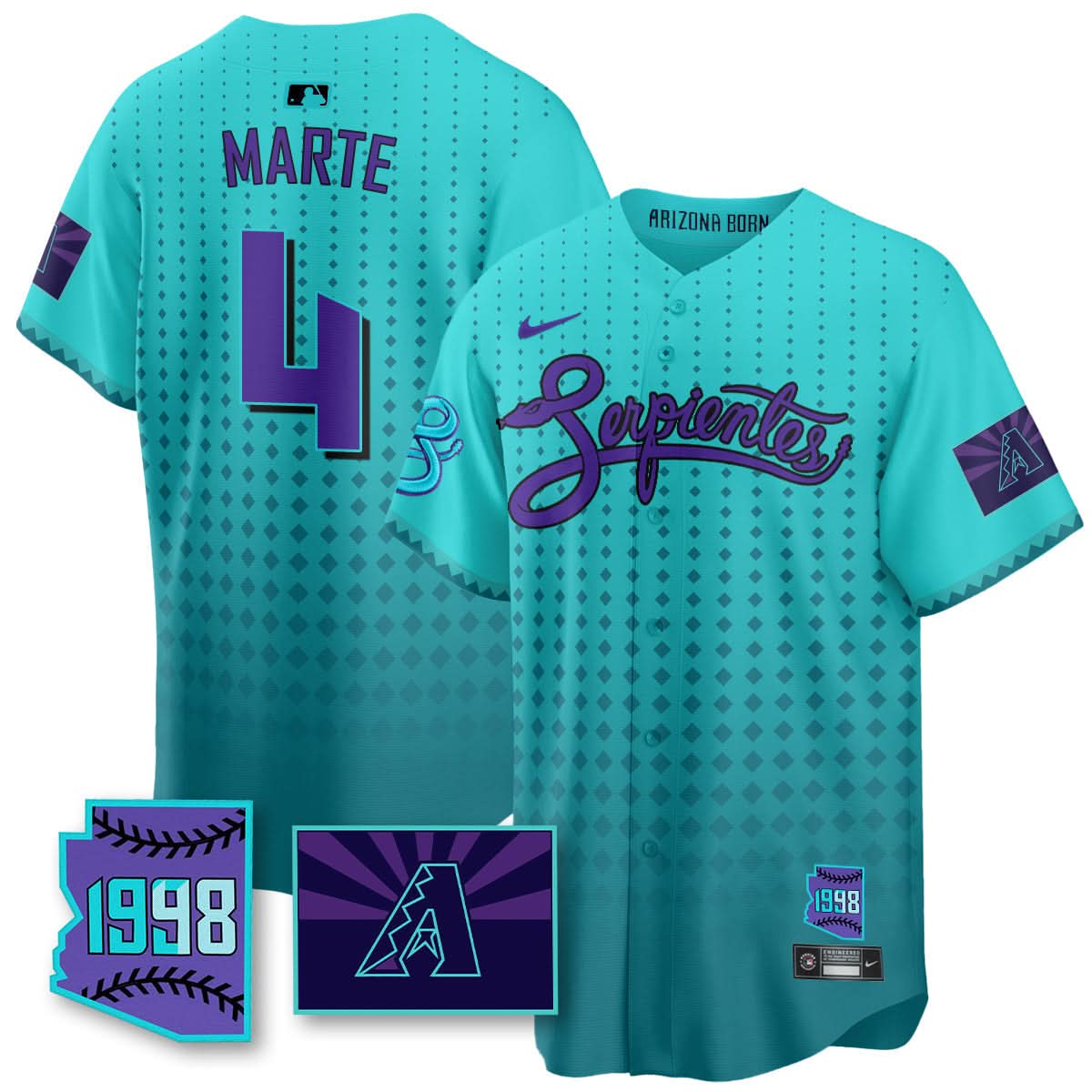Arizona Diamondbacks Purple for Second Serpientes City Connect Jersey - Stitched
