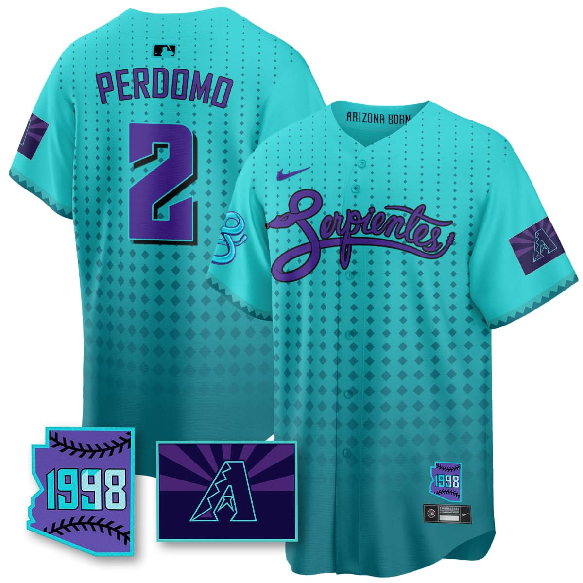 Arizona Diamondbacks Purple for Second Serpientes City Connect Jersey - Stitched
