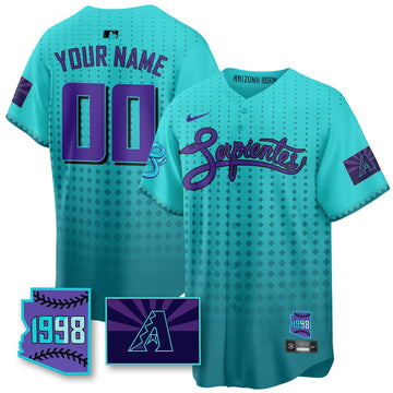 Arizona Diamondbacks Purple for Second ÒSerpientesÓ City Connect Custom Jersey - Stitched