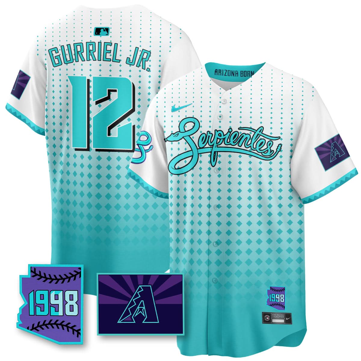 Arizona Diamondbacks Purple for Second Serpientes City Connect Jersey - Stitched