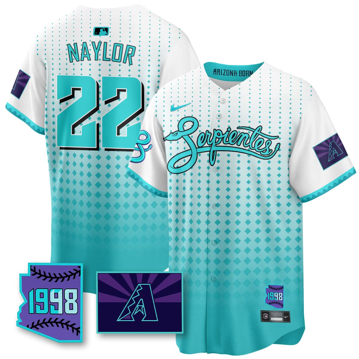 Arizona Diamondbacks Purple for Second Serpientes City Connect Jersey - Stitched