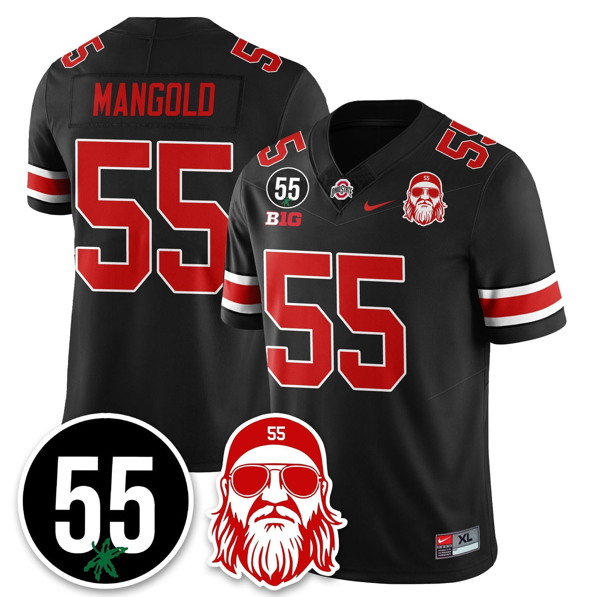 Ohio State Buckeyes Vapor Limited Jersey - Nick Mangold Patch