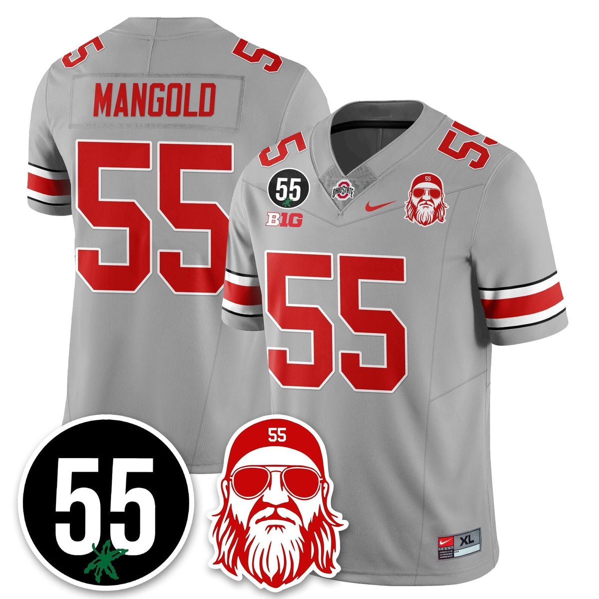 Ohio State Buckeyes Vapor Limited Jersey - Nick Mangold Patch