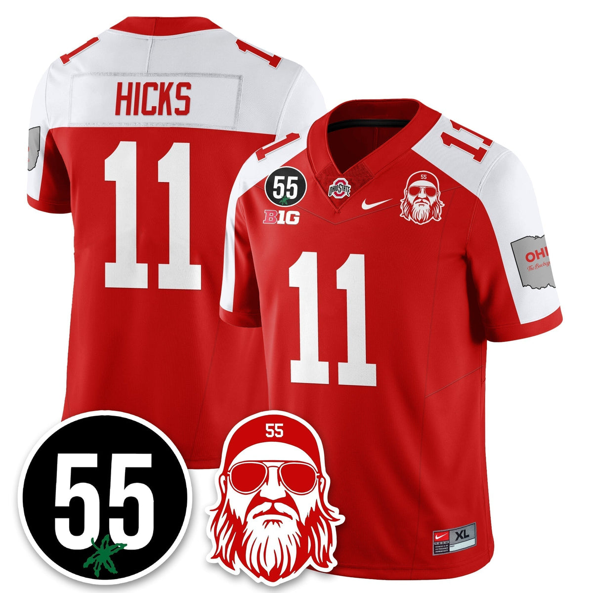 Ohio State Buckeyes Vapor Limited Jersey - Nick Mangold Patch