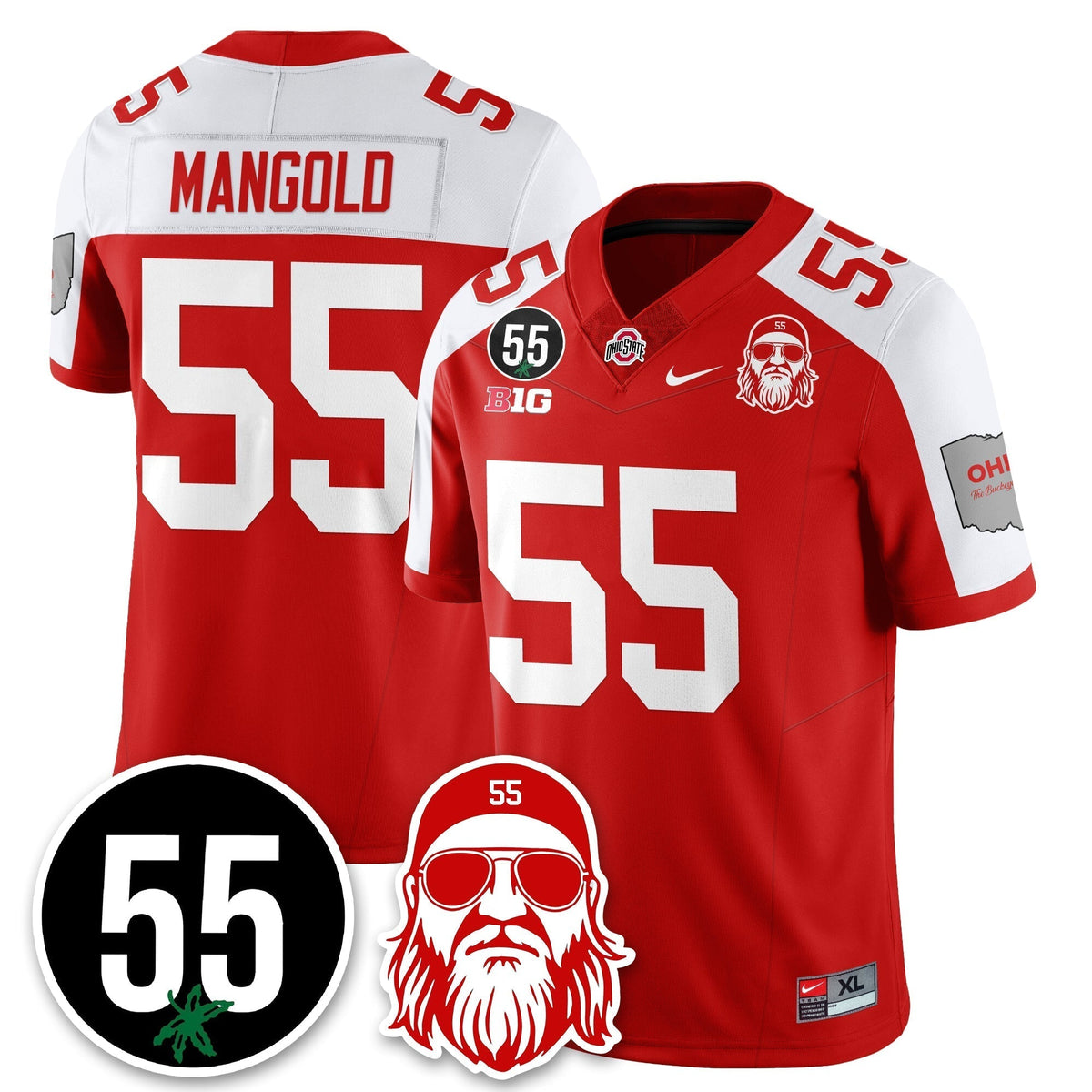 Ohio State Buckeyes Vapor Limited Jersey - Nick Mangold Patch