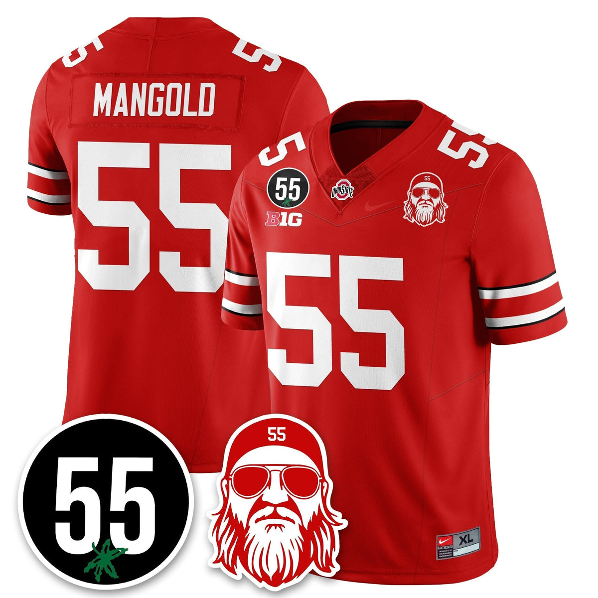 Ohio State Buckeyes Vapor Limited Jersey - Nick Mangold Patch