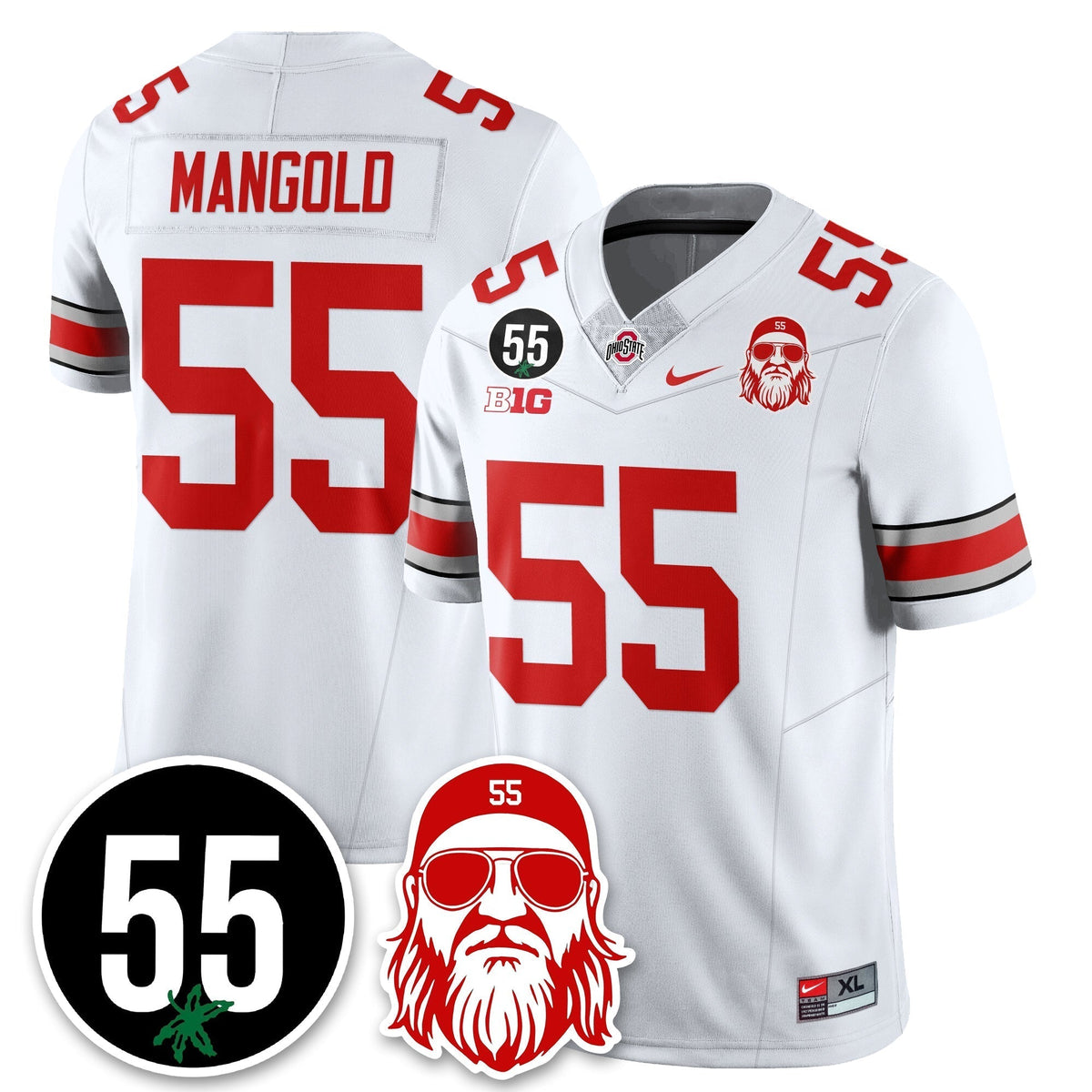 Ohio State Buckeyes Vapor Limited Jersey - Nick Mangold Patch
