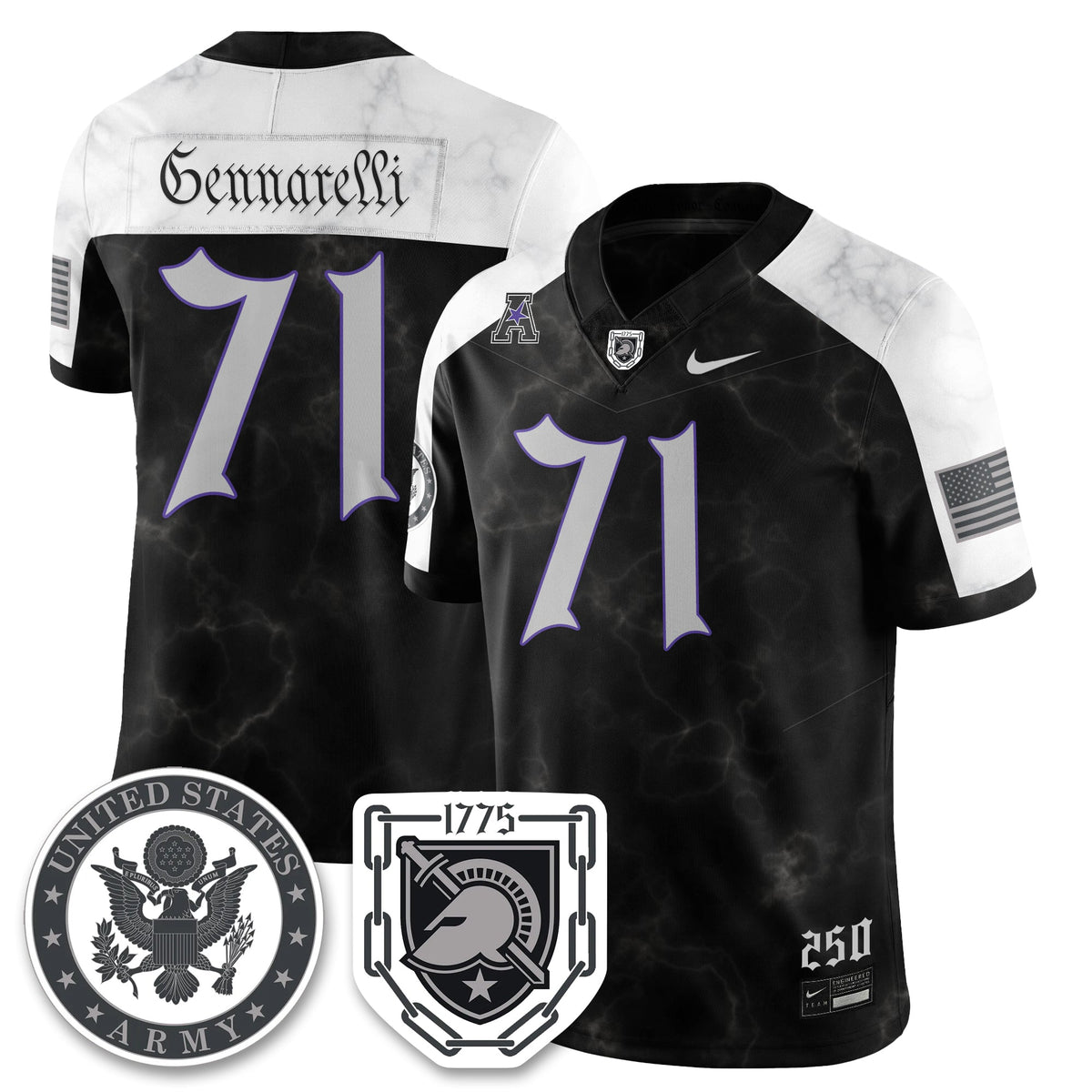 Army Black Knights Vapor Limited Jersey - 250 Years of Service and Sacrifice-Cuztomshoes