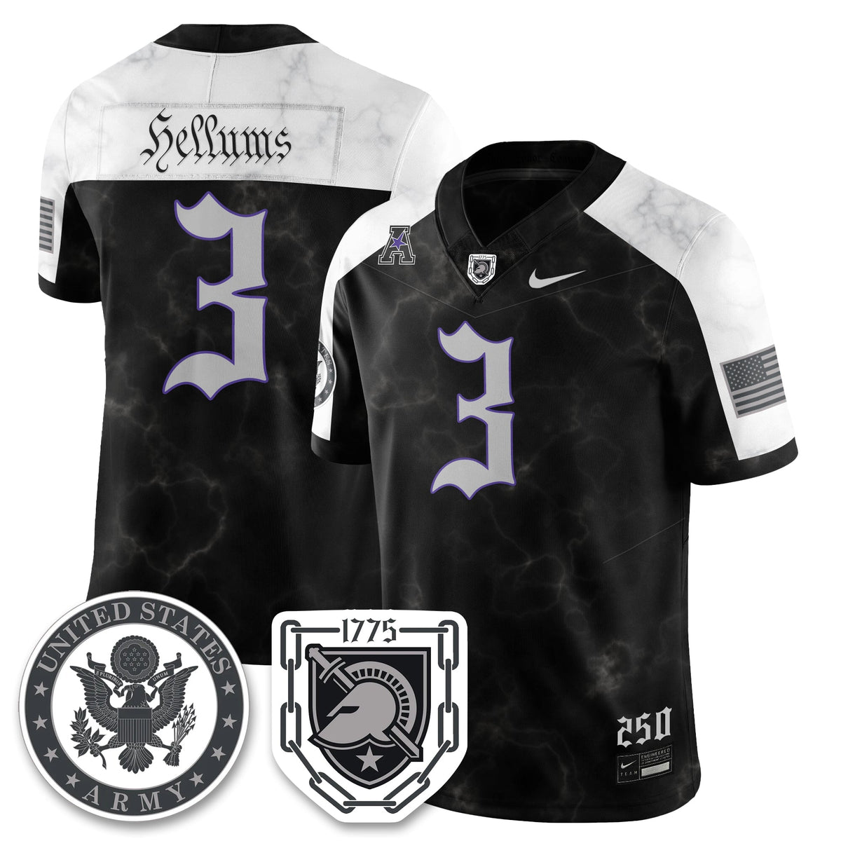 Army Black Knights Vapor Limited Jersey - 250 Years of Service and Sacrifice-Cuztomshoes