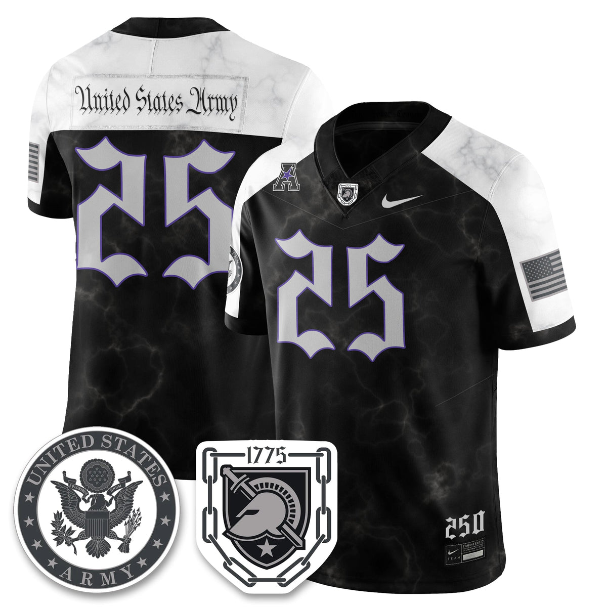 Army Black Knights Vapor Limited Jersey - 250 Years of Service and Sacrifice-Cuztomshoes