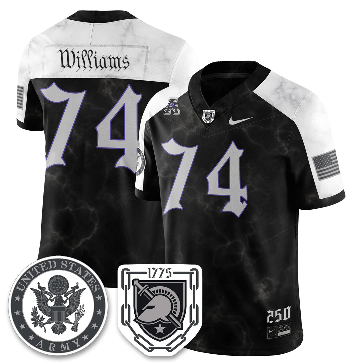 Army Black Knights Vapor Limited Jersey - 250 Years of Service and Sacrifice-Cuztomshoes