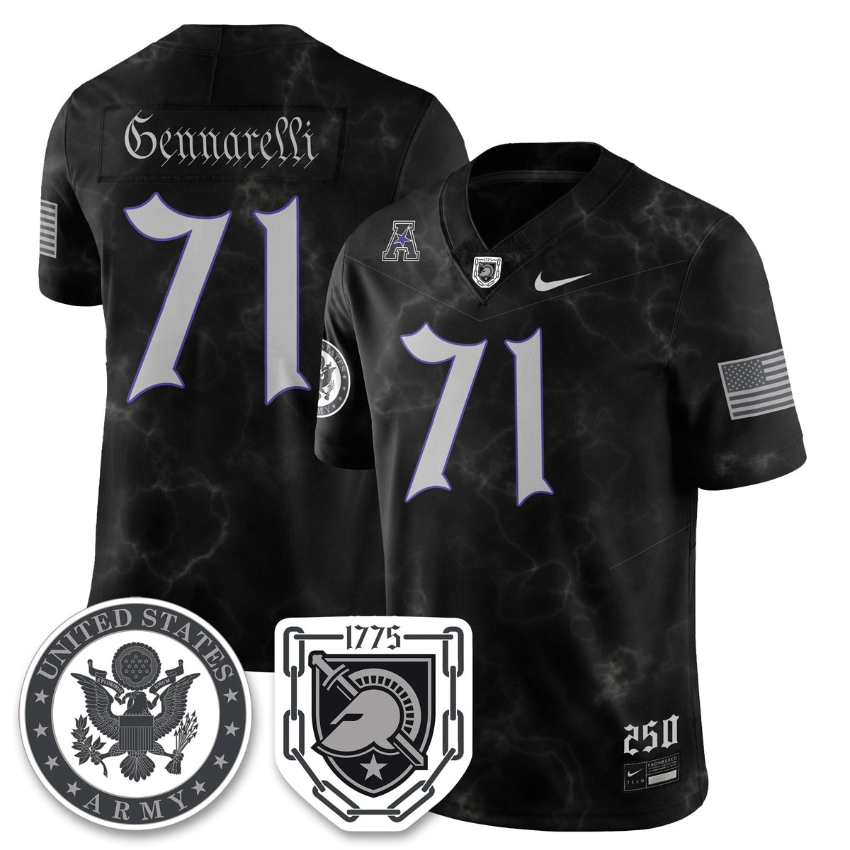 Army Black Knights Vapor Limited Jersey - 250 Years of Service and Sacrifice-Cuztomshoes