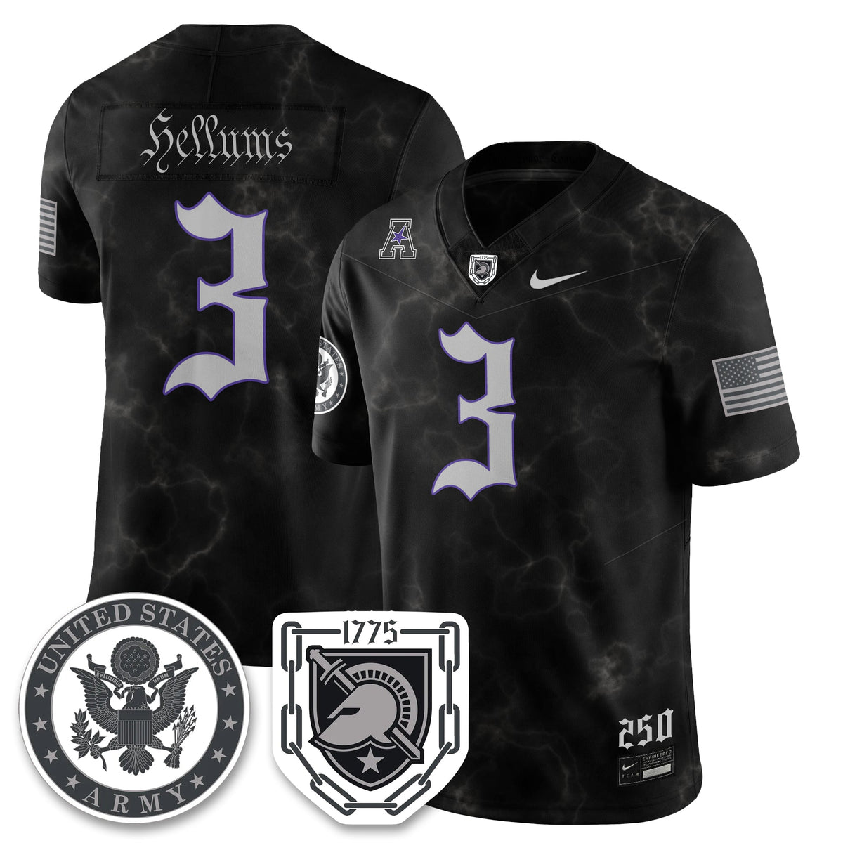 Army Black Knights Vapor Limited Jersey - 250 Years of Service and Sacrifice-Cuztomshoes