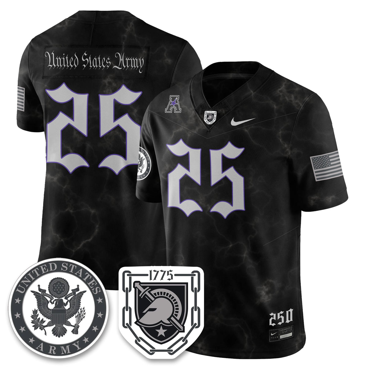 Army Black Knights Vapor Limited Jersey - 250 Years of Service and Sacrifice-Cuztomshoes