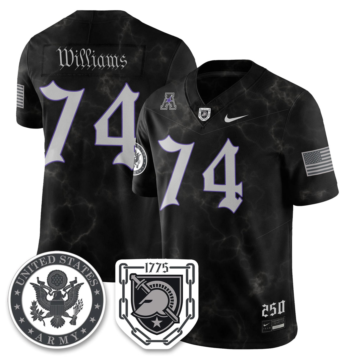 Army Black Knights Vapor Limited Jersey - 250 Years of Service and Sacrifice-Cuztomshoes