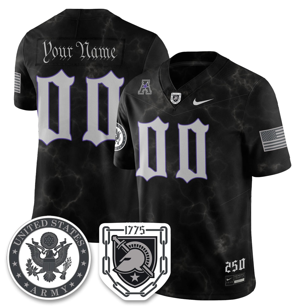 Army Black Knights Vapor Limited Jersey - 250 Years of Service and Sacrifice-Cuztomshoes
