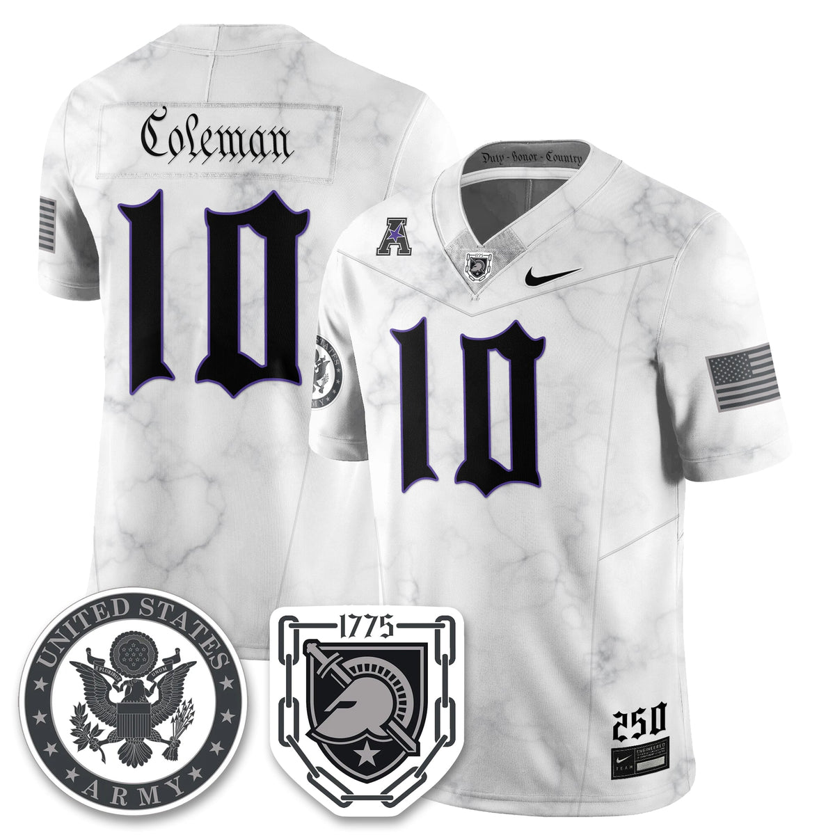 Army Black Knights Vapor Limited Jersey - 250 Years of Service and Sacrifice-Cuztomshoes