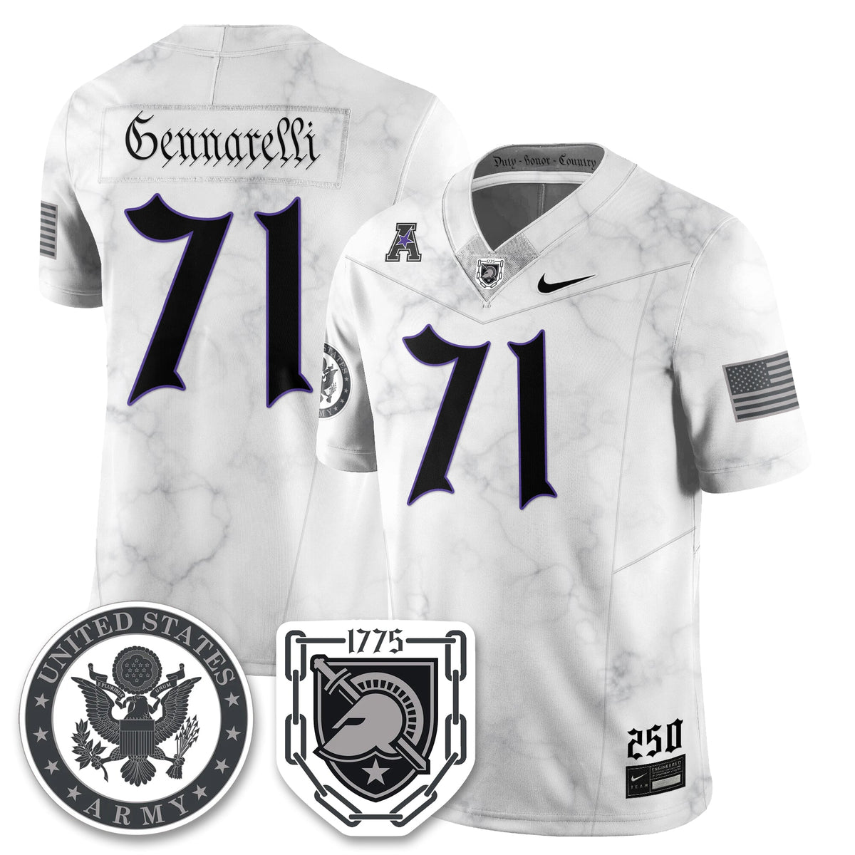 Army Black Knights Vapor Limited Jersey - 250 Years of Service and Sacrifice-Cuztomshoes