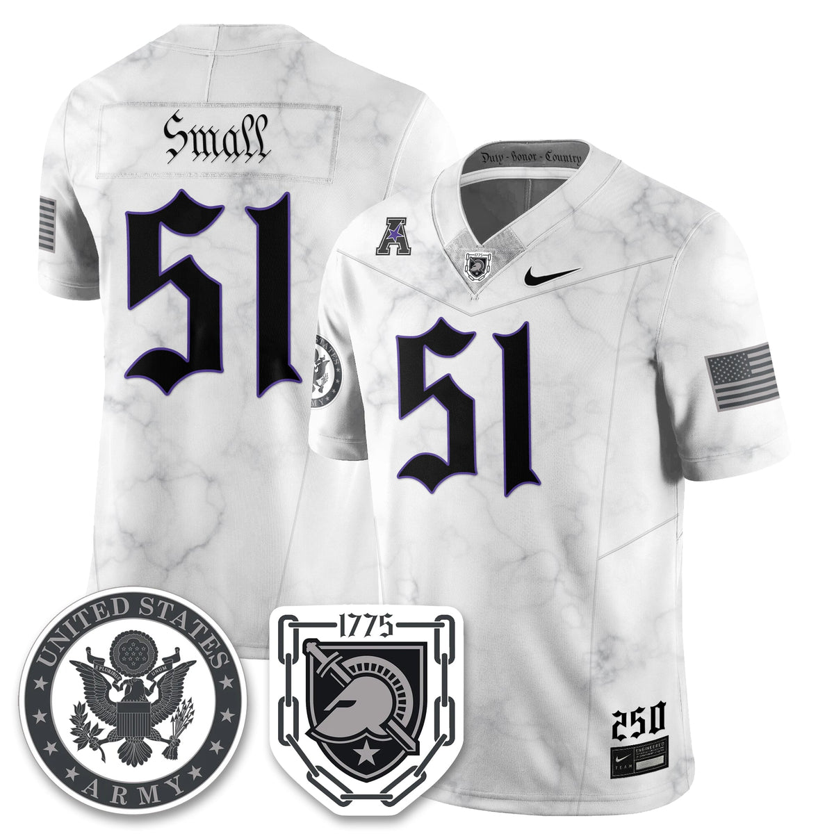 Army Black Knights Vapor Limited Jersey - 250 Years of Service and Sacrifice-Cuztomshoes