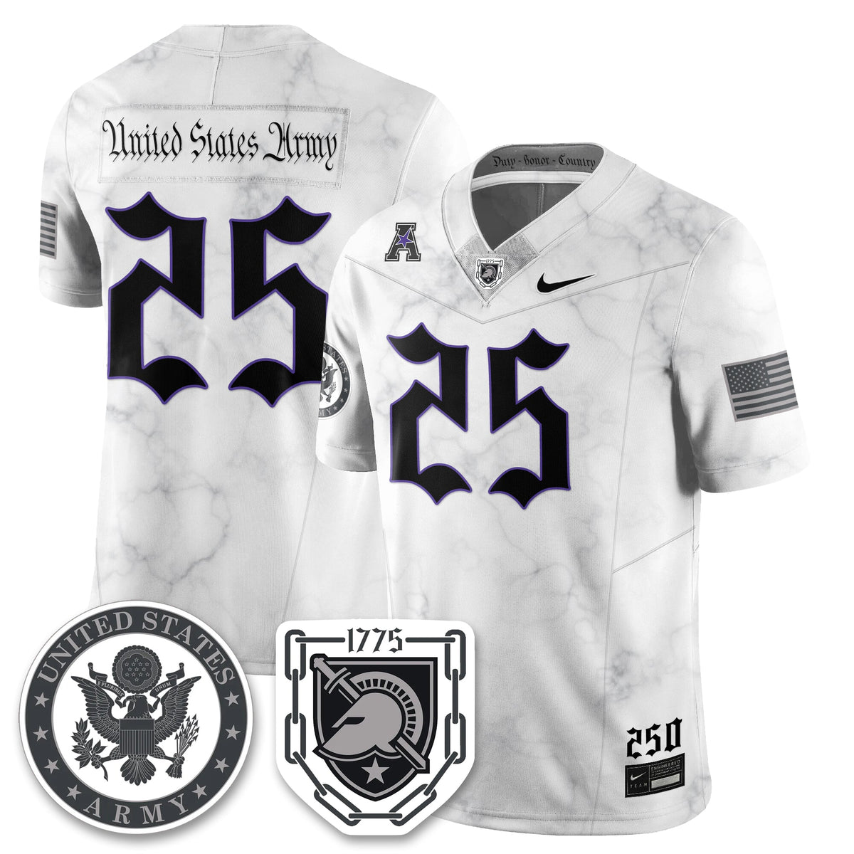 Army Black Knights Vapor Limited Jersey - 250 Years of Service and Sacrifice-Cuztomshoes