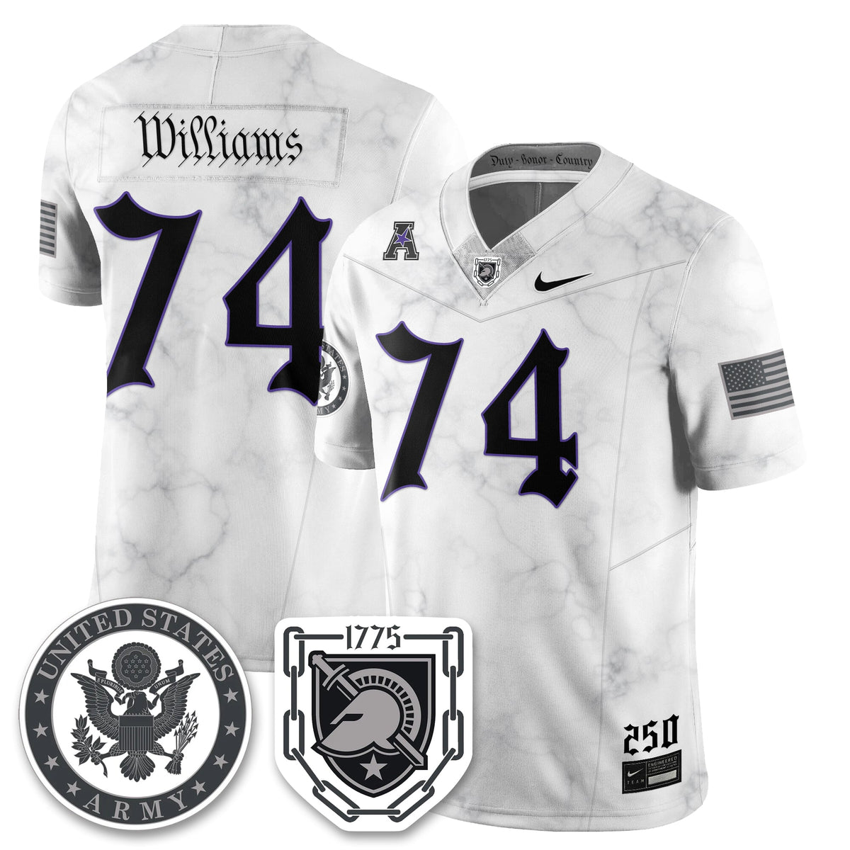 Army Black Knights Vapor Limited Jersey - 250 Years of Service and Sacrifice-Cuztomshoes
