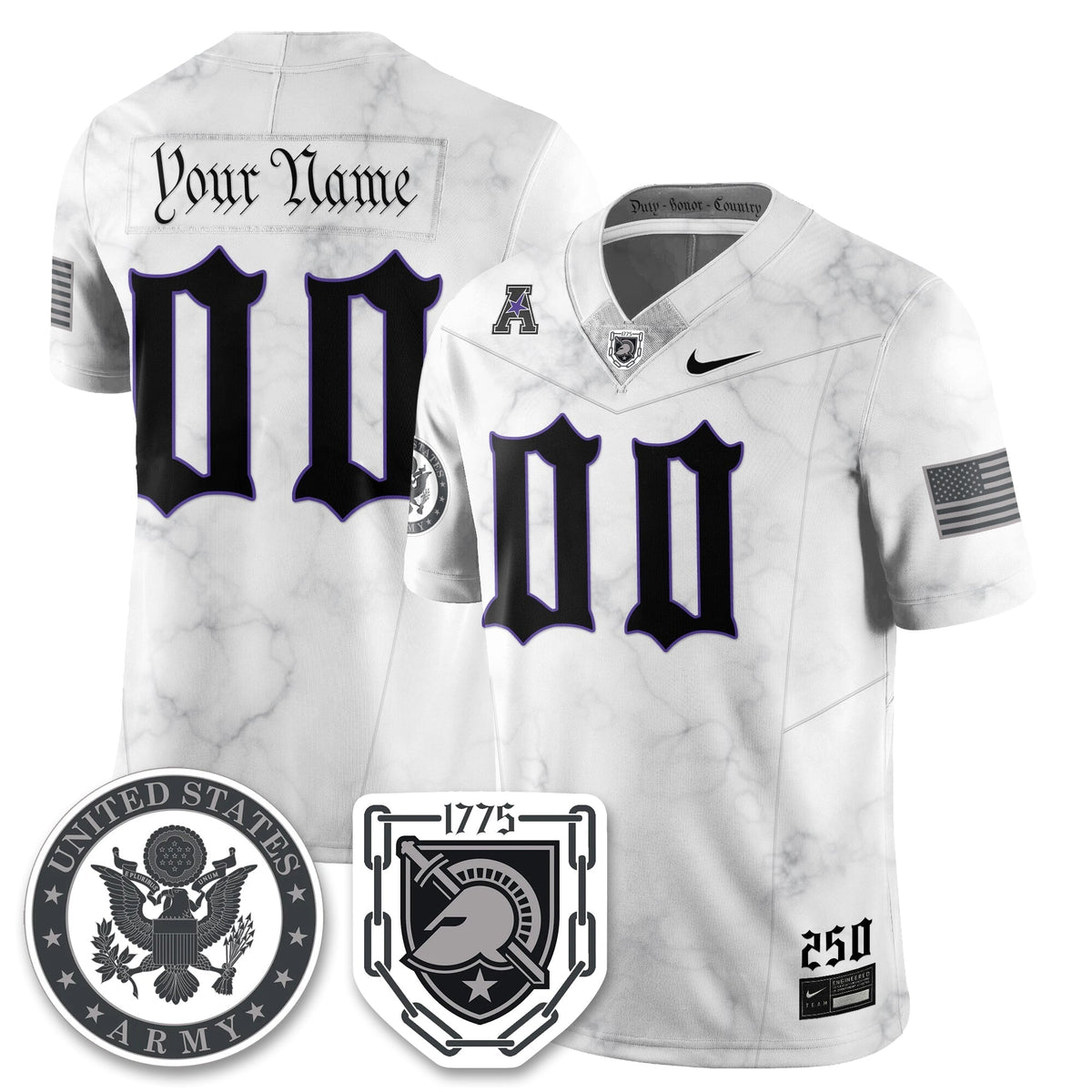 Custom ABK Vapor Limited Jersey - 250 Years of Service and Sacrifice-Cuztomshoes