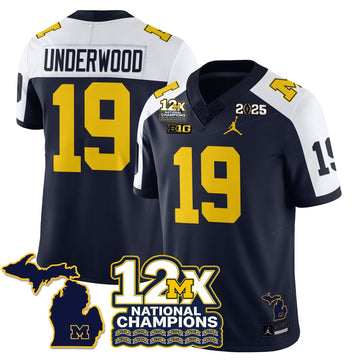 Michigan Wolverines 12x-Time National Champions Vapor Limited Football Jersey-Cuztomshoes
