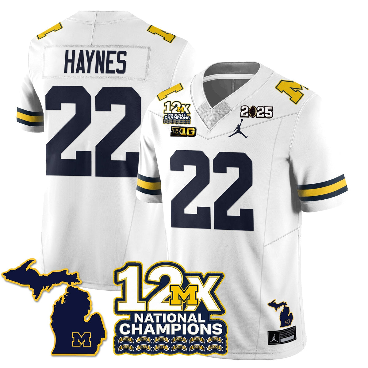 Michigan Wolverines 12x-Time National Champions Vapor Limited Football Jersey-Cuztomshoes