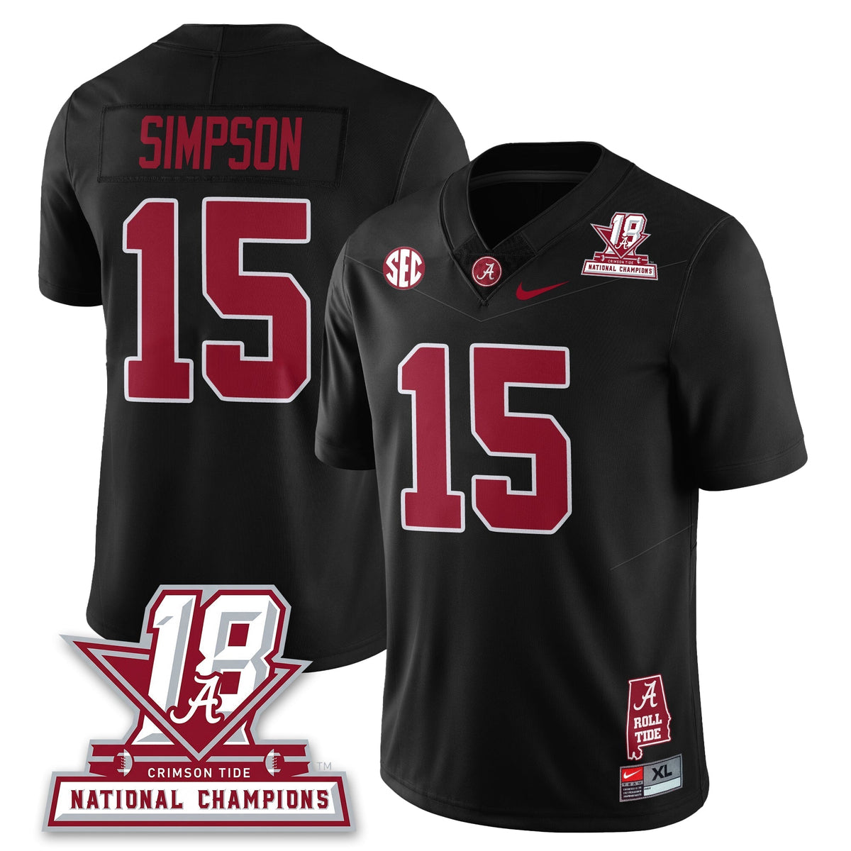 Alabama Crimson Tide 18x-Time National Champions Vapor Limited Jersey