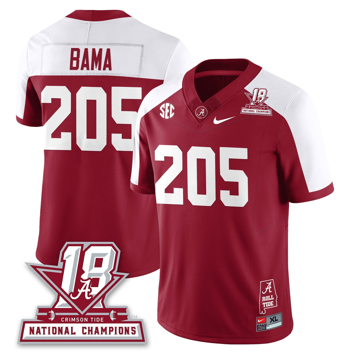 Alabama Crimson Tide 18x-Time National Champions Vapor Limited Jersey