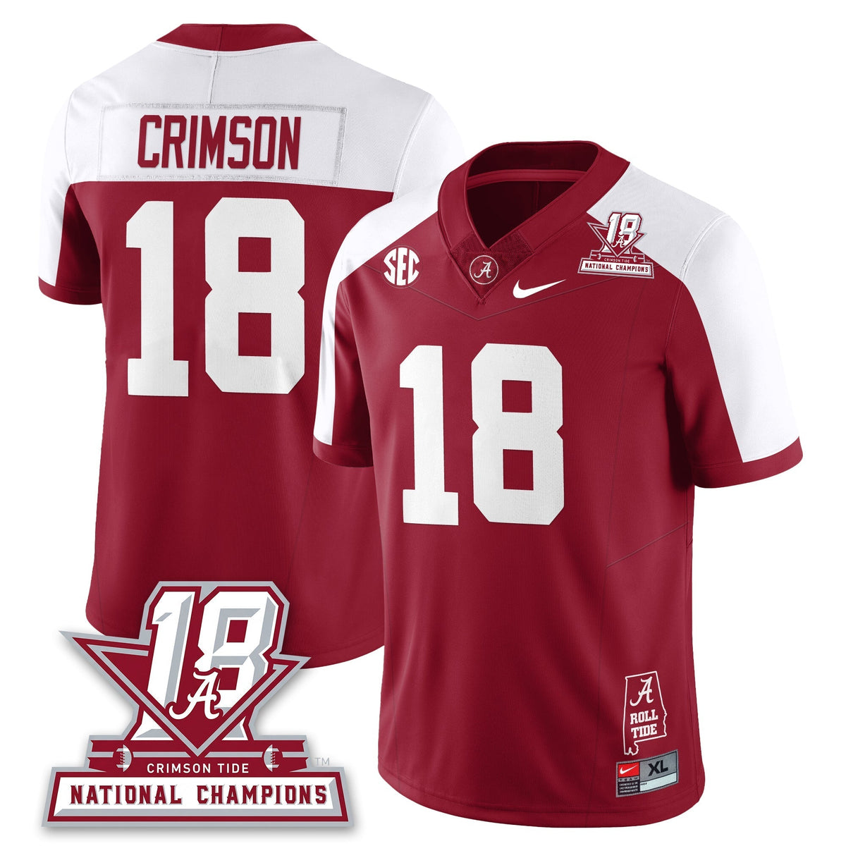 Alabama Crimson Tide 18x-Time National Champions Vapor Limited Jersey