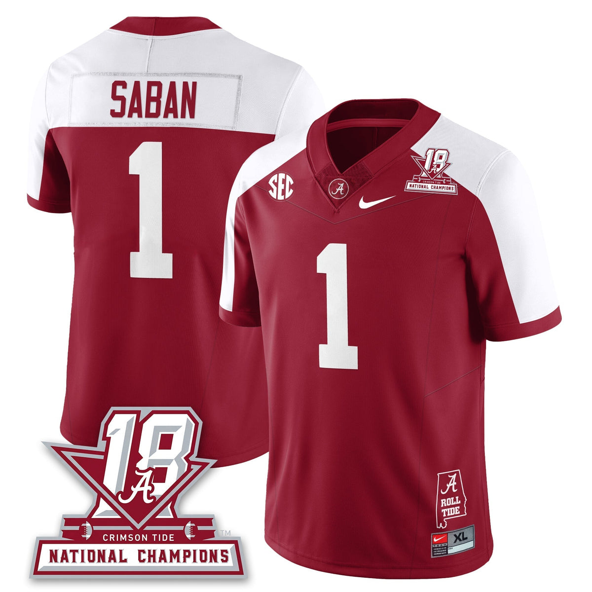 Alabama Crimson Tide 18x-Time National Champions Vapor Limited Jersey