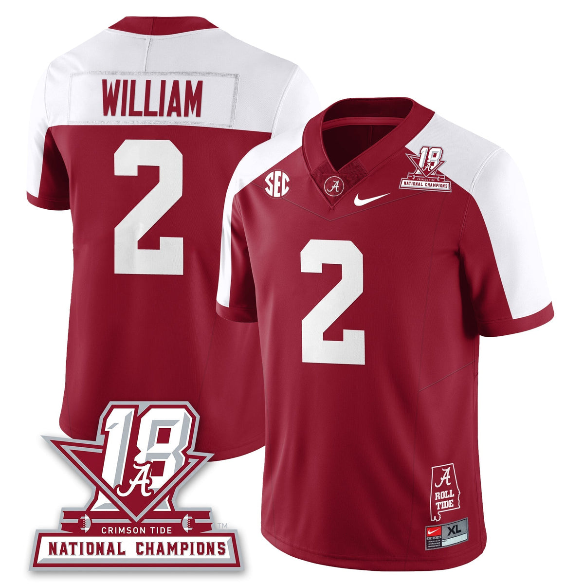 Alabama Crimson Tide 18x-Time National Champions Vapor Limited Jersey