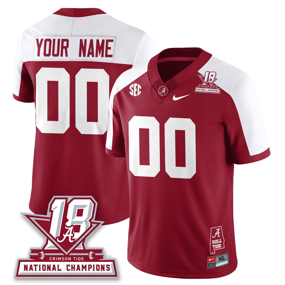 Alabama Crimson Tide 18x-Time National Champions Vapor Limited Jersey