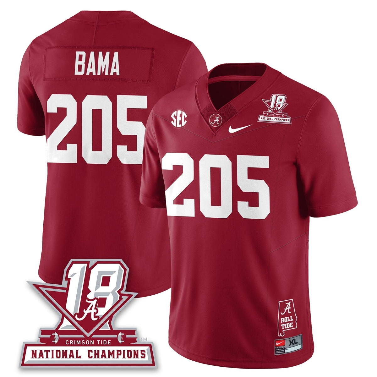 Alabama Crimson Tide 18x-Time National Champions Vapor Limited Jersey