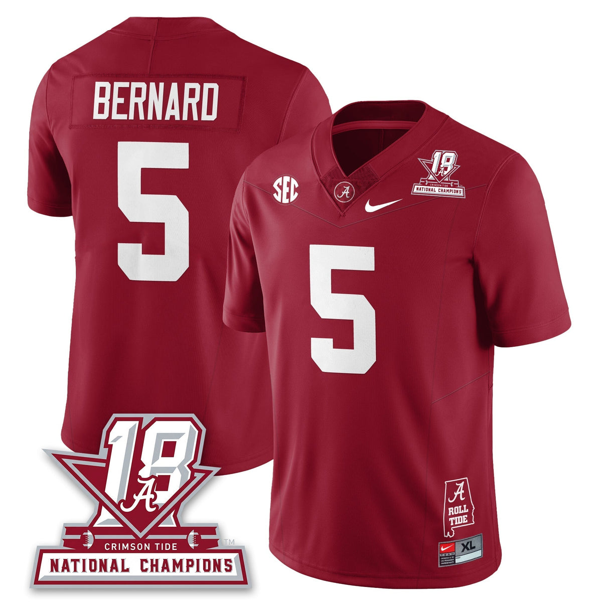 Alabama Crimson Tide 18x-Time National Champions Vapor Limited Jersey