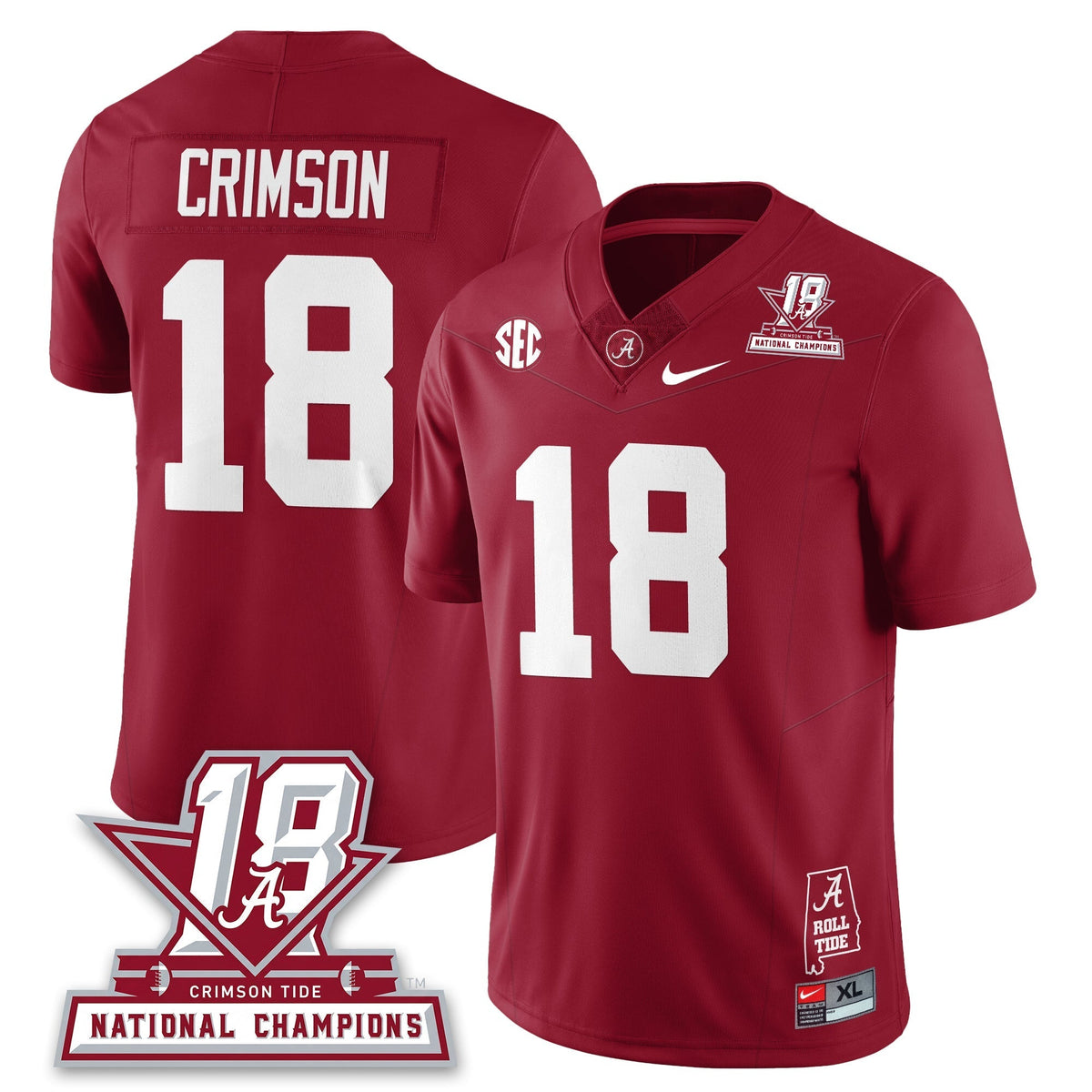 Alabama Crimson Tide 18x-Time National Champions Vapor Limited Jersey